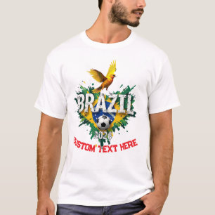 Custom Brazil National Soccer Football Team Fan T-Shirt