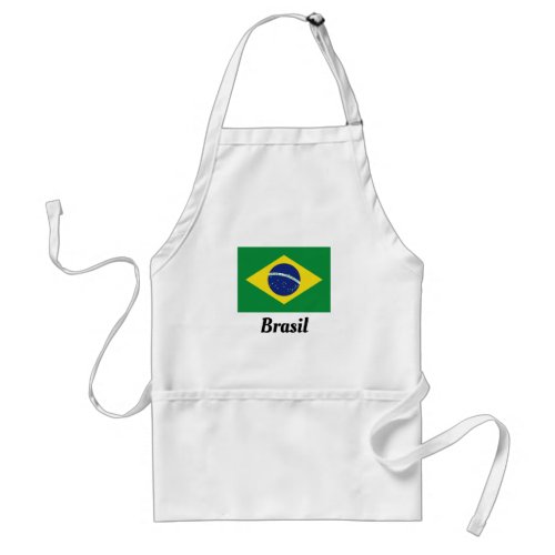 Custom Brazilian flag bbq kitchen cooking aprons