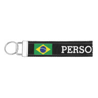 Custom Brazilian flag wrist keychain for Brasil