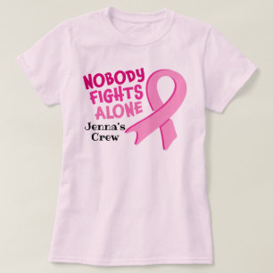 Custom Breast Cancer Awareness Running Races T-Shirt