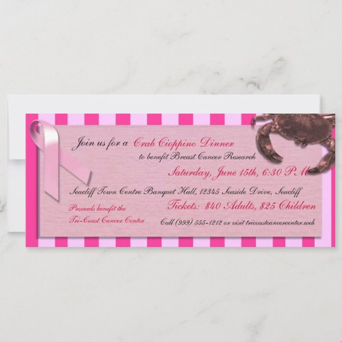 Custom Breast Cancer Benefit Crab Cioppino  Feed Invitation