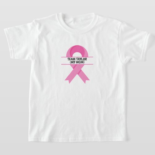 Custom Breast Cancer Support Team T_Shirt