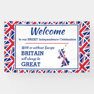 Custom BREXIT Britain Always Great UNION JACK Banner