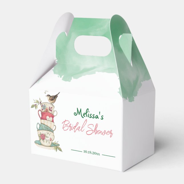 Custom Bridal Cups Bridal Shower Favor Boxes (Front Side)