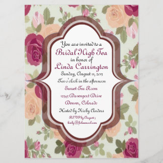 Custom Bridal High Tea Invitations