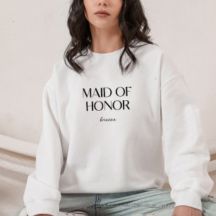 Custom Bridal 'Maid of Honor' Wedding Bachelorette Sweatshirt