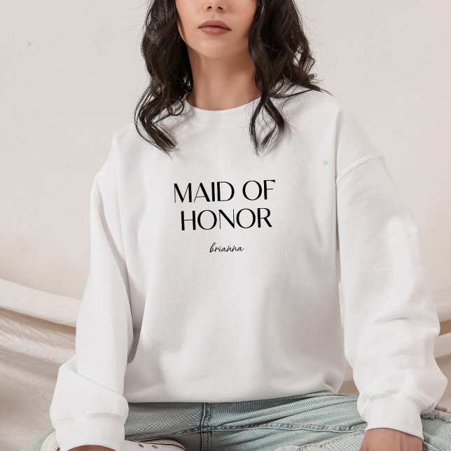 Custom Bridal 'Maid of Honor' Wedding Bachelorette Sweatshirt (Creator Uploaded)