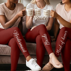 Custom Bridal Party  Bride, Bridesmaid  Leggings