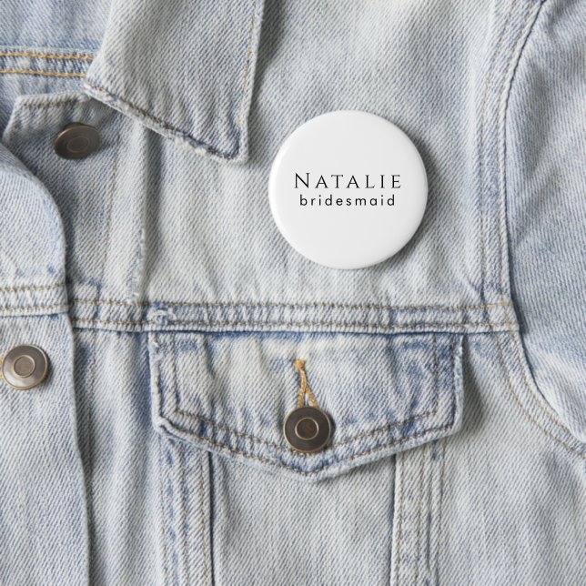 Custom Bridal Shower Bachelorette Party Minimalist Button (In Situ)