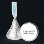 Custom Bridal Shower Bachelorette Party Minimalist Hershey®'s Kisses®<br><div class="desc">Add a sweet touch to your bridal shower or bachelorette party with our custom Hershey's Kisses. These minimalist favors are a delightful way to show appreciation to your bridesmaids, maid of honor, and bridal party. Personalized with your names and wedding date, they make the perfect addition to your wedding party...</div>