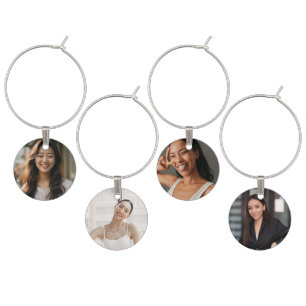 Custom Bridal Shower Bridesmaids Photo Wine Charm