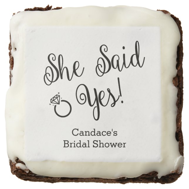Custom Bridal Shower Brownies (Front)