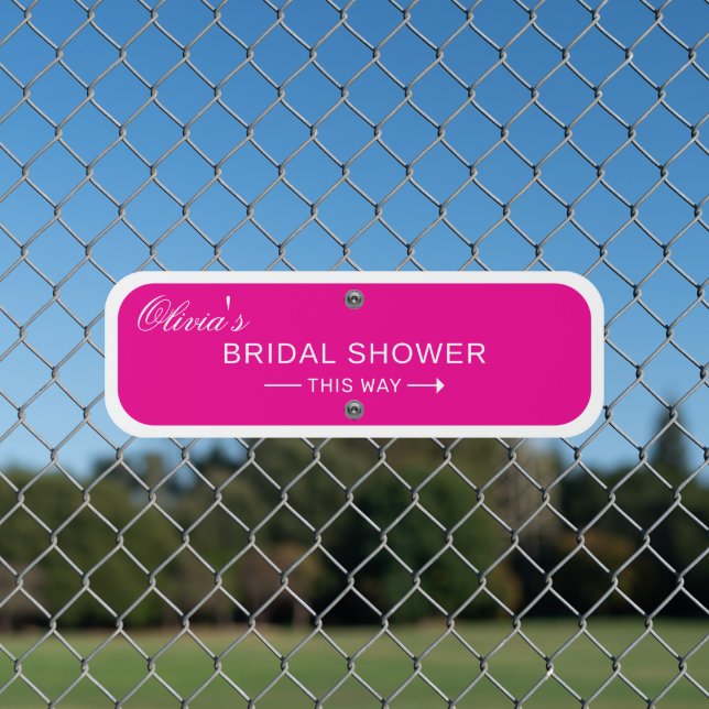 Custom Bridal Shower Direction Decorative Metal Sign (In Situ(Fence))