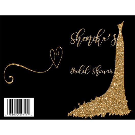 Custom Bridal Shower Game Book  (Front/Back)