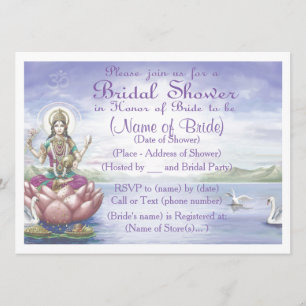 Custom Bridal Shower Invitation Hindu / Yoga style