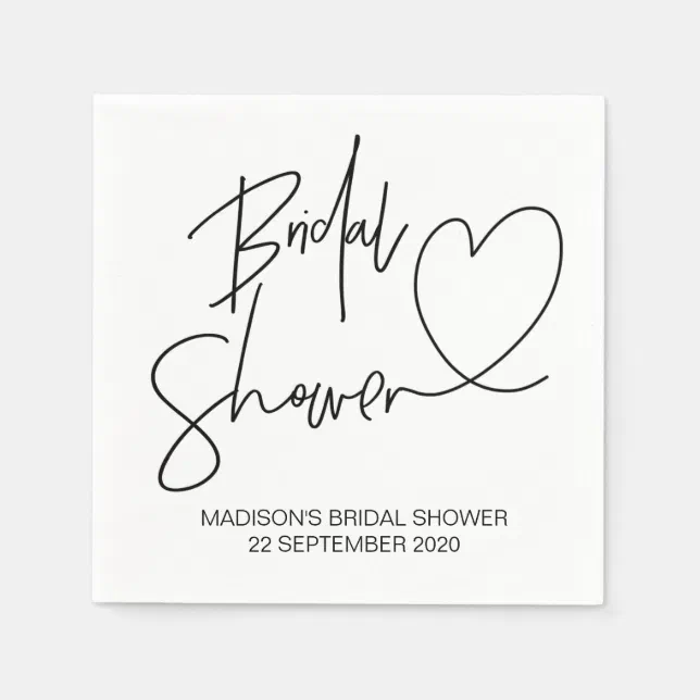 Custom Bridal Shower Party Decor Cocktail Napkins Zazzle