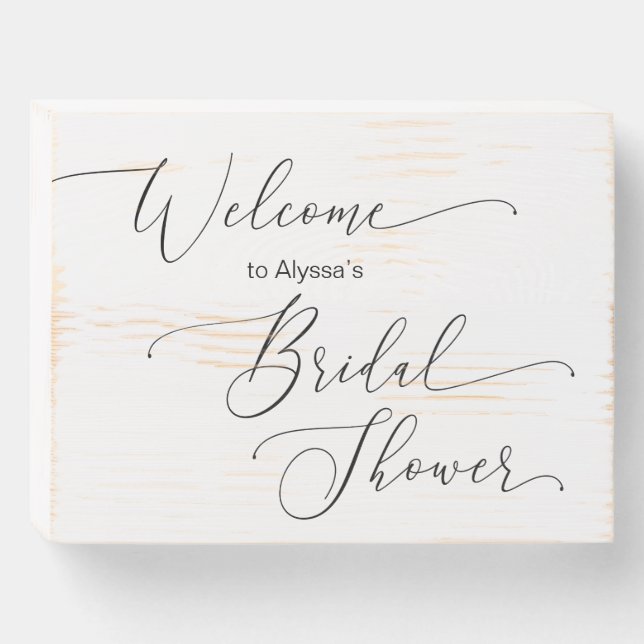 Custom Bridal Shower Wood Sign (Front Horizontal)