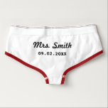 Custom Bridal Wedding Underwear<br><div class="desc">Personalized underwear for your wedding day or honeymoon,  also a great gift for a bride's bridal shower or a bachelorette party !</div>