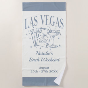 Custom Bride and Bridesmaid Las Vegas Bachelorette Beach Towel