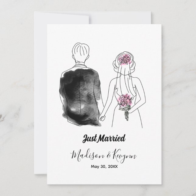 Custom Bride and Groom | Bridal Shower Card (Front)
