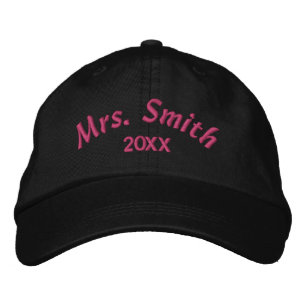 Custom Bride Baseball Cap - Mrs Last Name Wedding