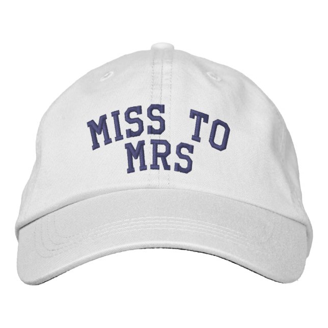 Custom Bride Embroidered Baseball Cap (Front)