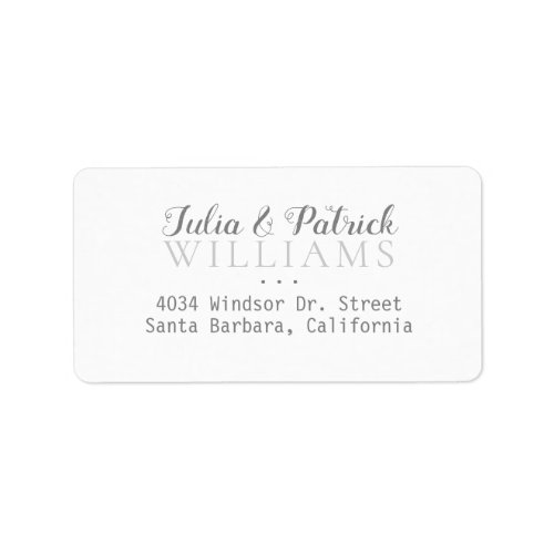 custom bride groom names home address label