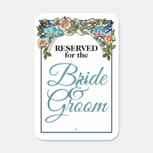Custom Bride & Groom Reserved Parking Wedding Metal Sign