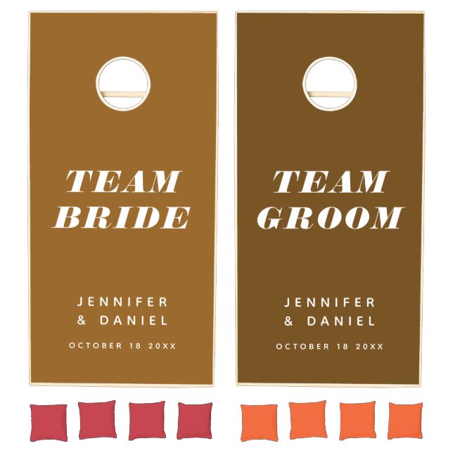 Custom Bride Groom Wedding Cornhole Set (Set)