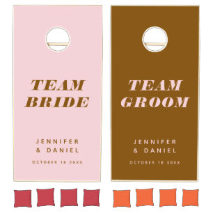 Custom Bride Groom Wedding Cornhole Set