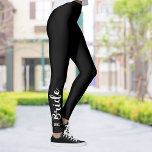 Custom Bride Leggings with Monogram | Custom Color<br><div class="desc">Perfect leggings for the bride to be. Very cool and stylish, the word Bride, runs along the right leg with your monogram below (delete if you'd like). Choose your color by clicking on "customize it" and then the small eye dropper - great for matching wedding colors. Whether you wear them...</div>