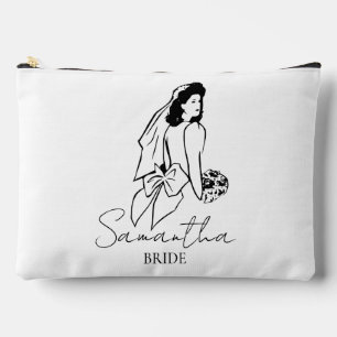 Custom Bride Name Gift Accessory Pouch