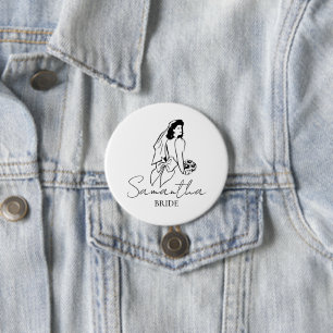 Custom Bride Name Gift  Button