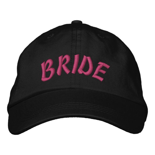 Custom Bride Personalized Embroidered Baseball Cap (Front)
