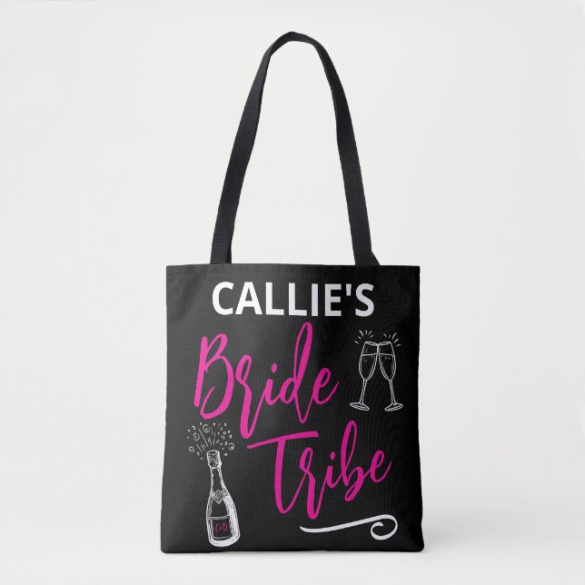 Custom Bride Tribe Bachelorette Party  Tote Bag (Front)