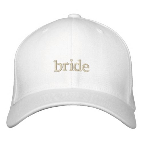 Custom bride trucker hat cream white