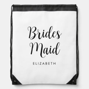 Custom Bridesmaid Bachelorette Modern Womens Drawstring Bag