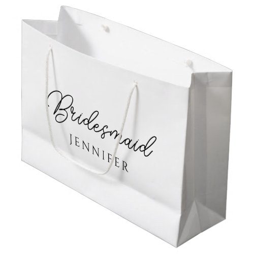 Custom Bridesmaid Bachelorette Script Name Large Gift Bag