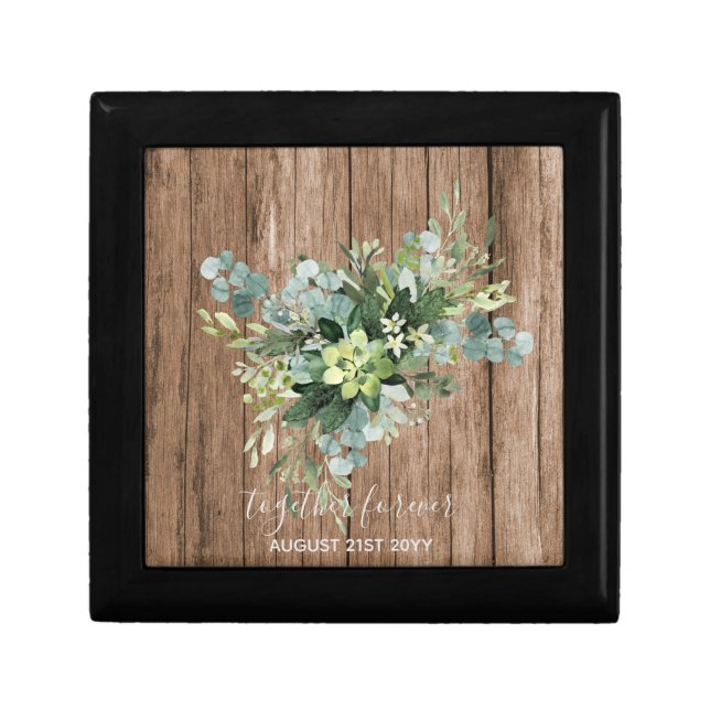 Custom Bridesmaid Bridal Party Gifts Greenery  Gift Box (Front)