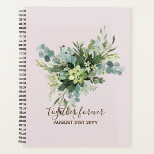 Custom Bridesmaid Bridal Party Gifts Greenery  Planner