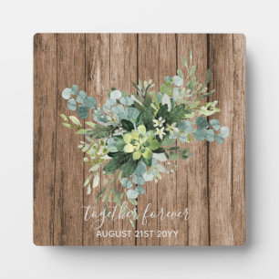 Custom Bridesmaid Bridal Party Gifts Greenery  Plaque