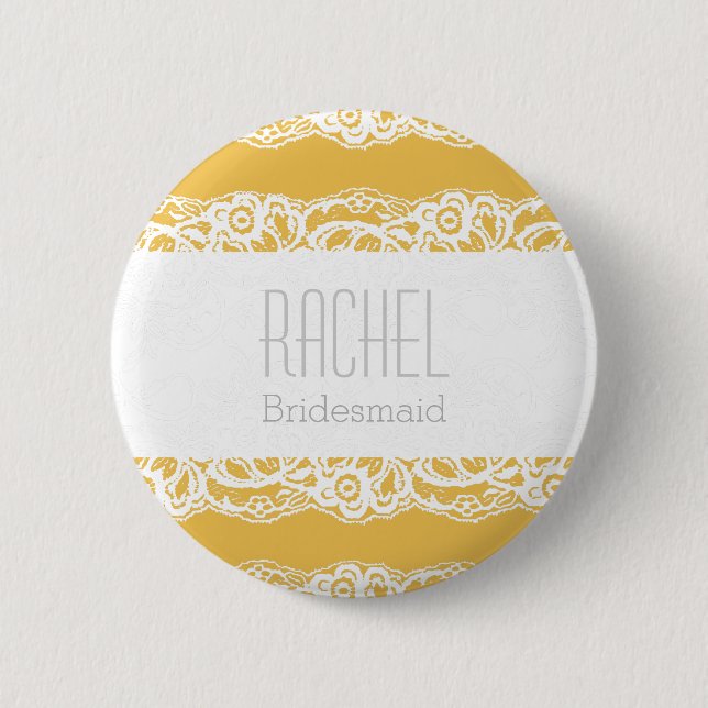 Custom Bridesmaid Button - Choose your own color! (Front)