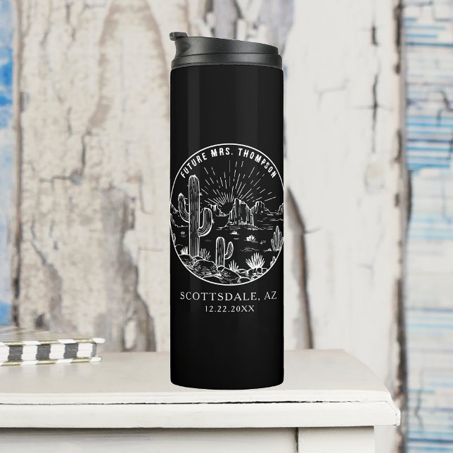 Custom Bridesmaid Gift Desert Bachelorette Party Thermal Tumbler (Creator Uploaded)