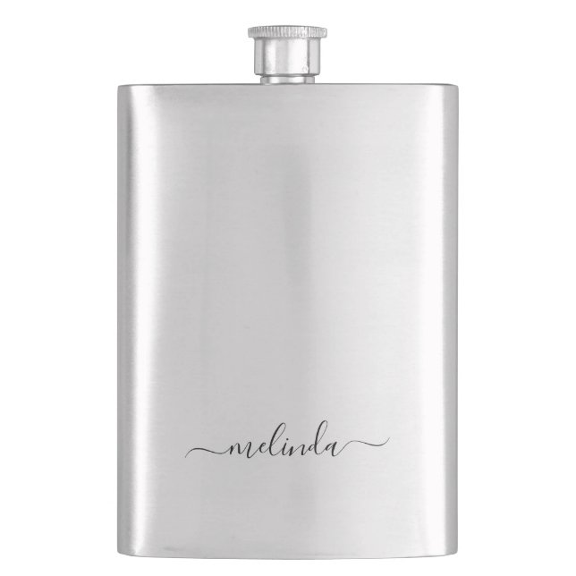 Custom Bridesmaid Gift Stainless Steel Wedding Flask (Front)