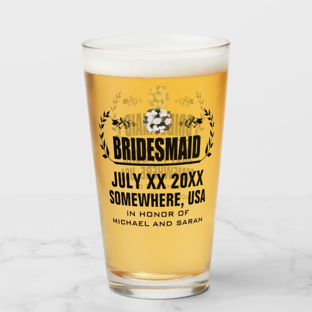 Custom Bridesmaid Glass (Front Filled)