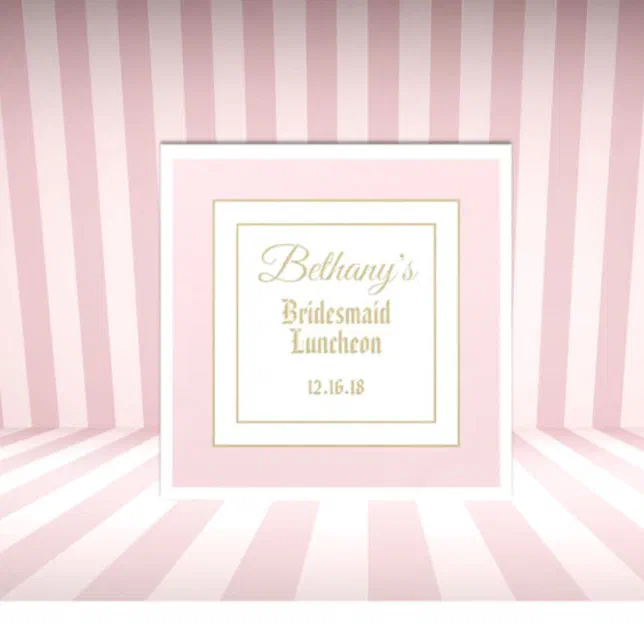 Custom bridesmaid luncheon napkins Zazzle