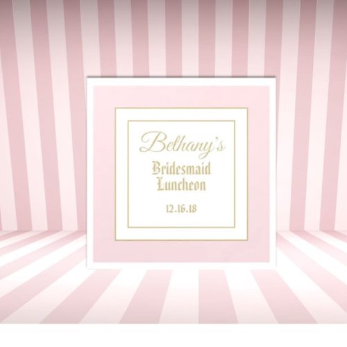 Custom bridesmaid luncheon napkins