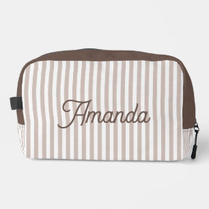 Custom Bridesmaid Striped Cosmetic Bag