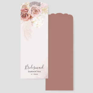 Custom Bridesmaid Swag Script Terracotta Bookmarks