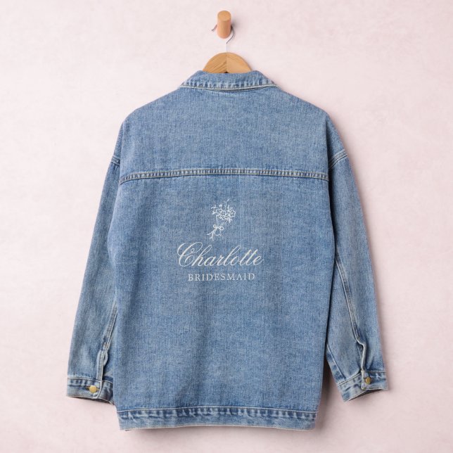 Custom Bridesmaid Wedding Denim Jacket (Hangar)